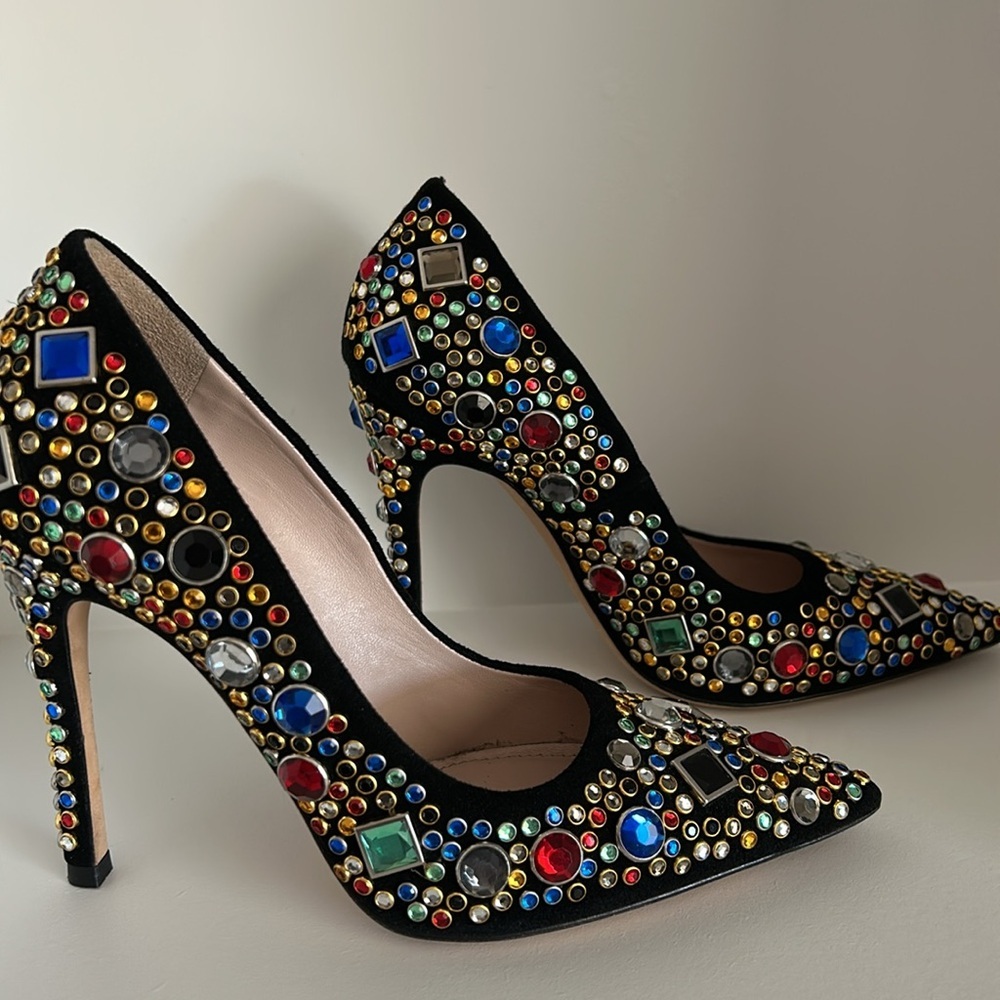 Authentic MIU MIU Crystal Jeweled Embellished Heels - Picture 11 of 15